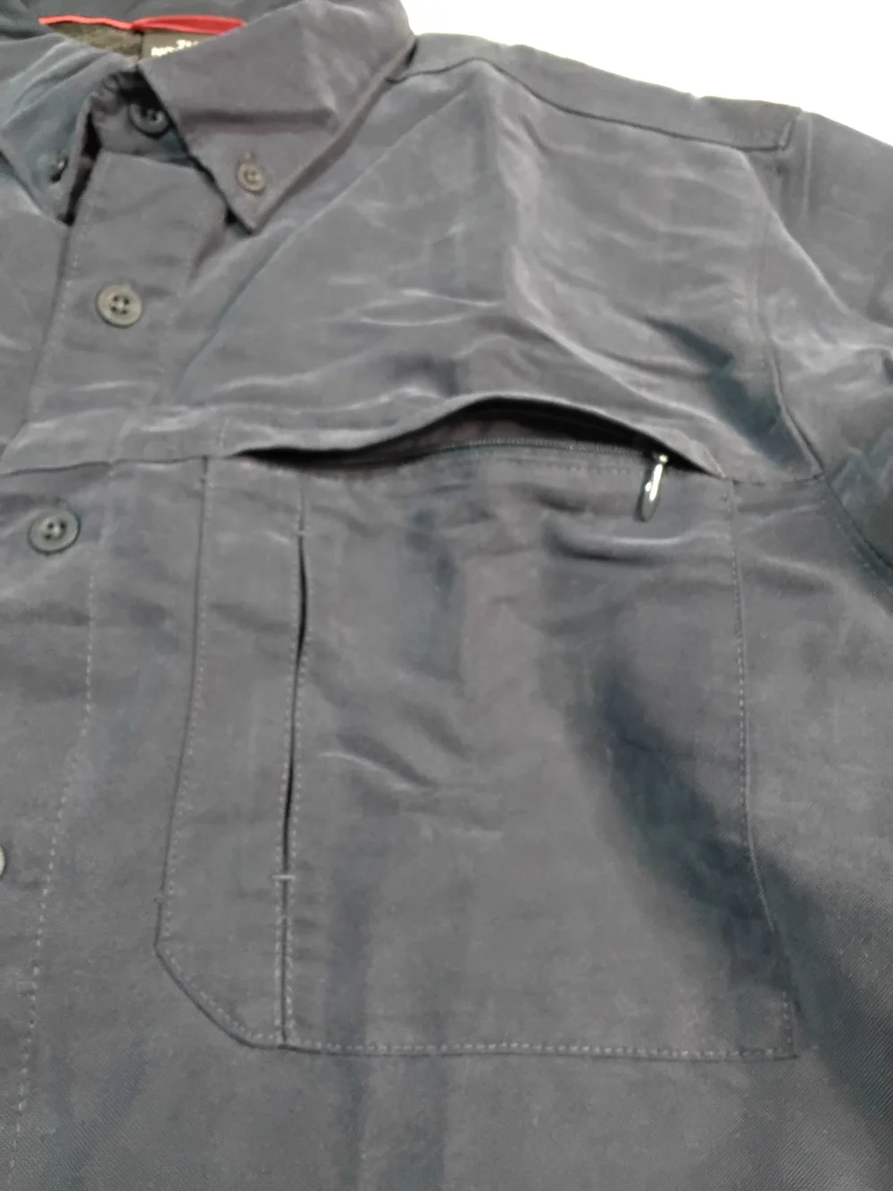 The North Face Men's Navy Blue Long-Sleeve Button-Down Shirt Sz M.
